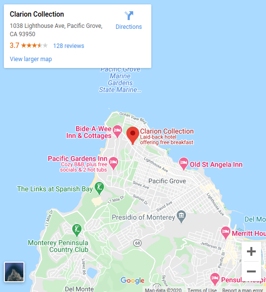 google maps preview of property location